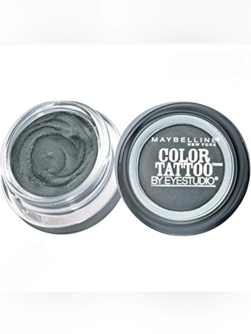 Maybelline Color Tattoo Cream Eyeshadow — Gray (Audacious Asphalt) Sealed Disc.